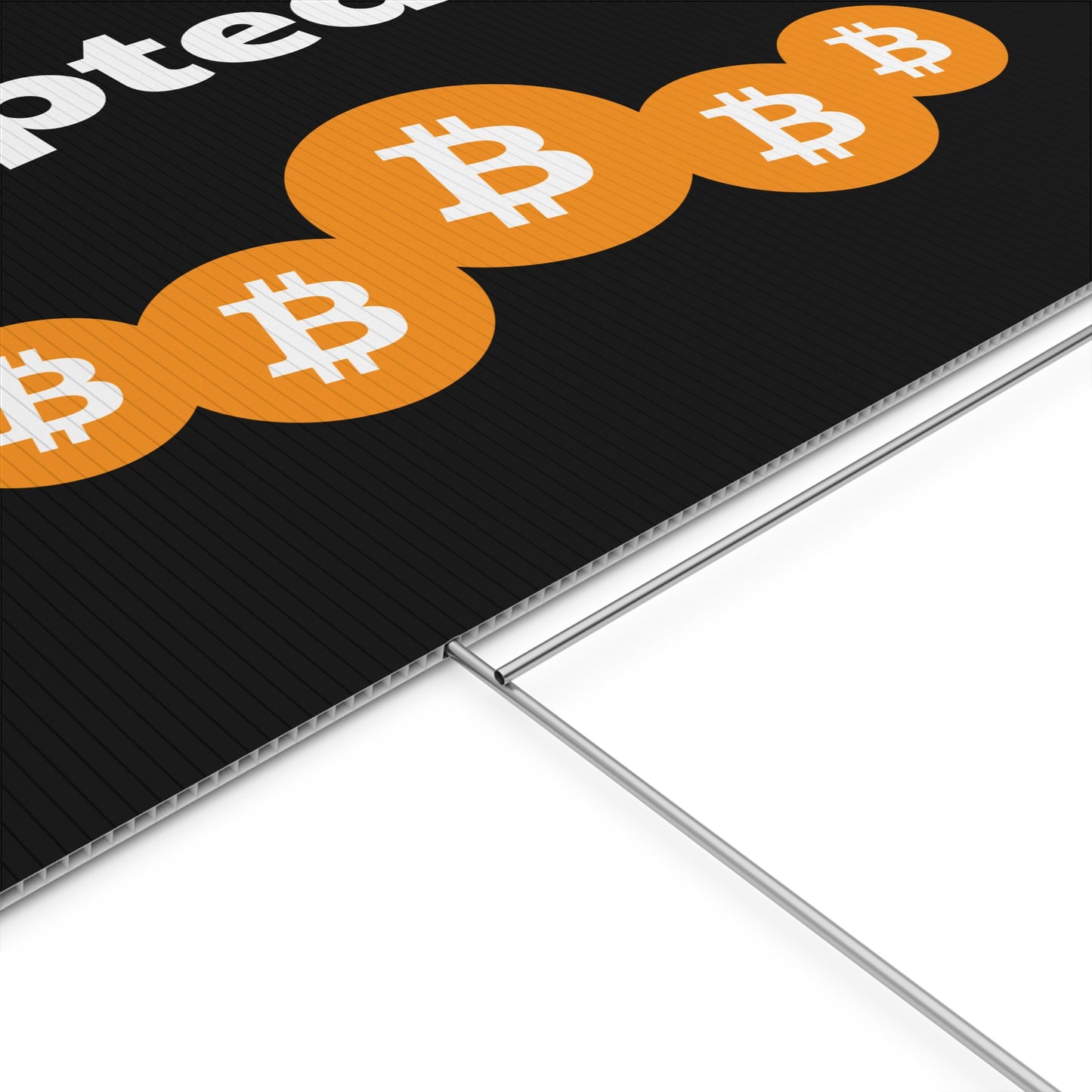 Bitcoin Accepted Here Plastic Yard Sign