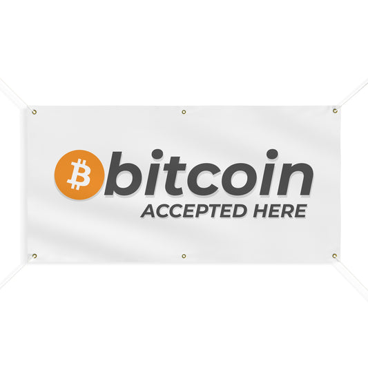 Bitcoin Accepted Here Banner