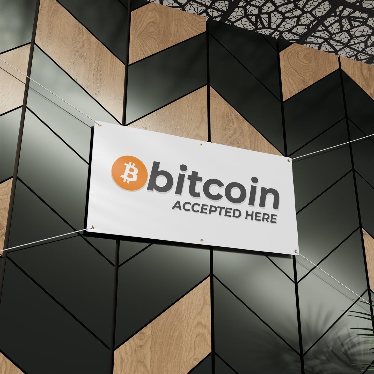 Bitcoin Accepted Here Banner