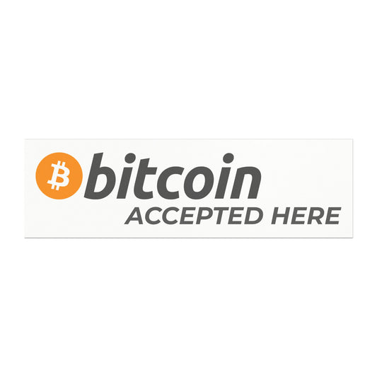 Bitcoin Accepted Here Car Magnet