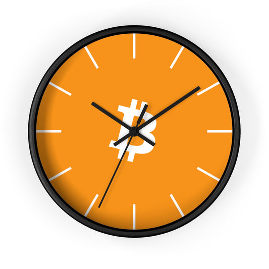 Vibrant Bitcoin Wall Clock with Modern Design