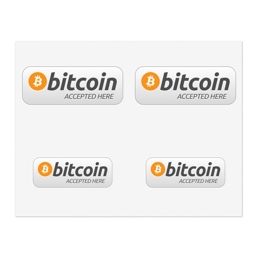 Accepted Here Bitcoin Sticker Sheet
