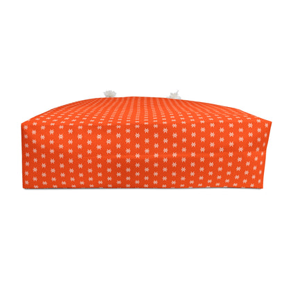 Vibrant Orange Stacks Weekender Bag