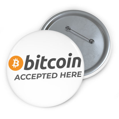 Bitcoin Accepted Here Pin Button