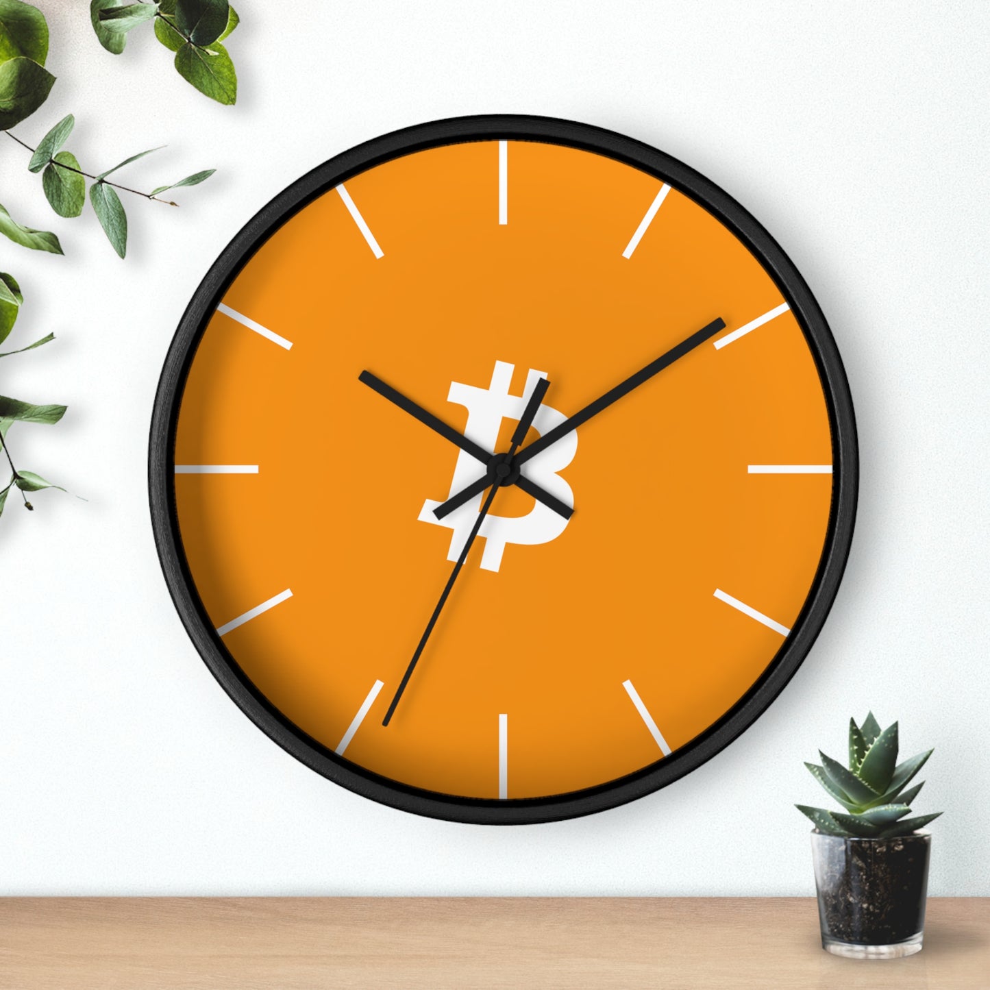 Vibrant Bitcoin Wall Clock with Modern Design