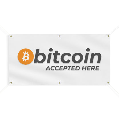 Bitcoin Accepted Here Banner