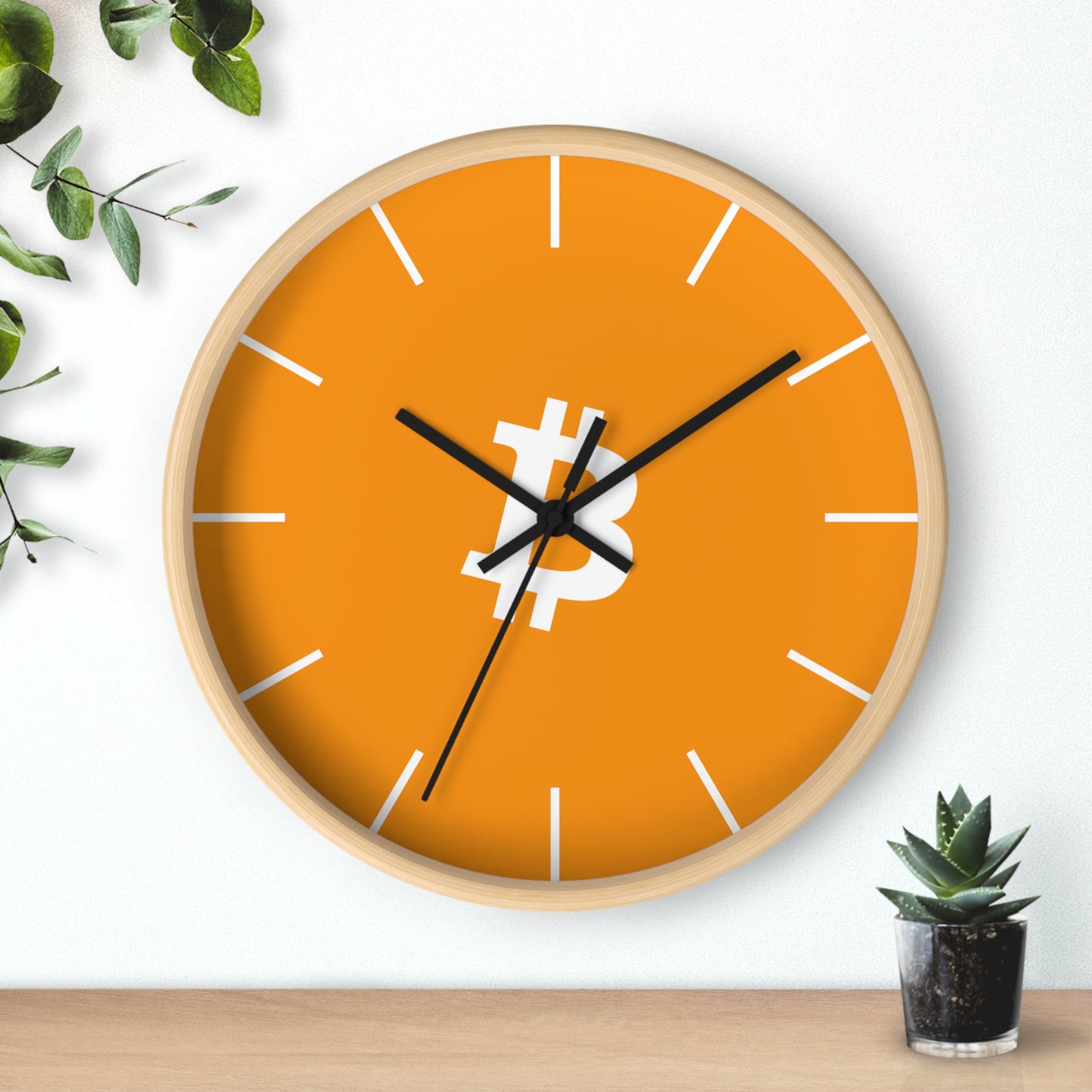 Vibrant Bitcoin Wall Clock with Modern Design