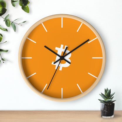 Vibrant Bitcoin Wall Clock with Modern Design