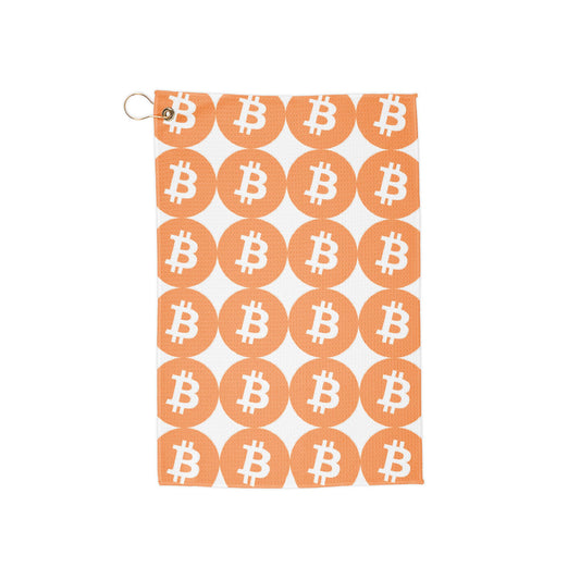 Bitcoin Pattern Golf Towel