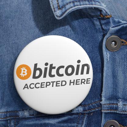 Bitcoin Accepted Here Pin Button