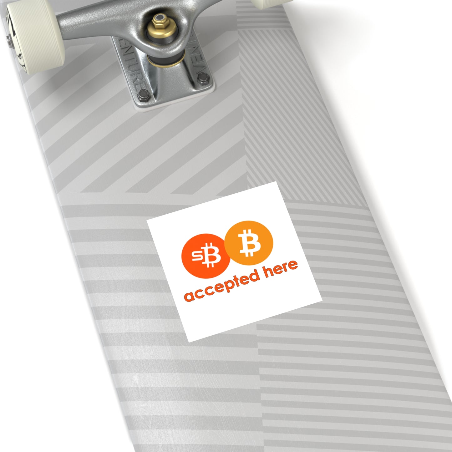sBTC Bitcoin Accepted Here Indoor/Outdoor Square Sticker