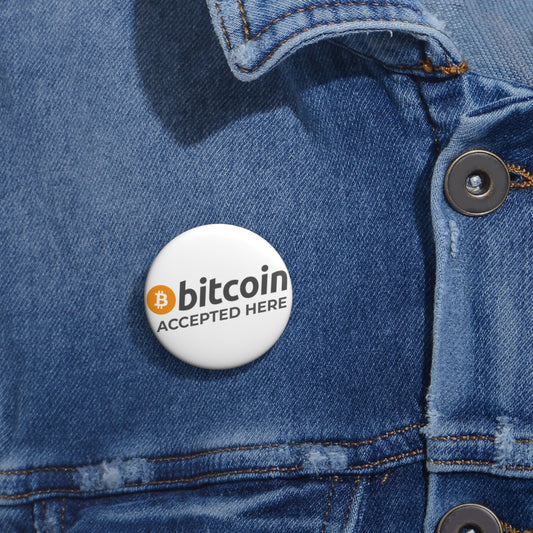 Bitcoin Accepted Here Pin Button
