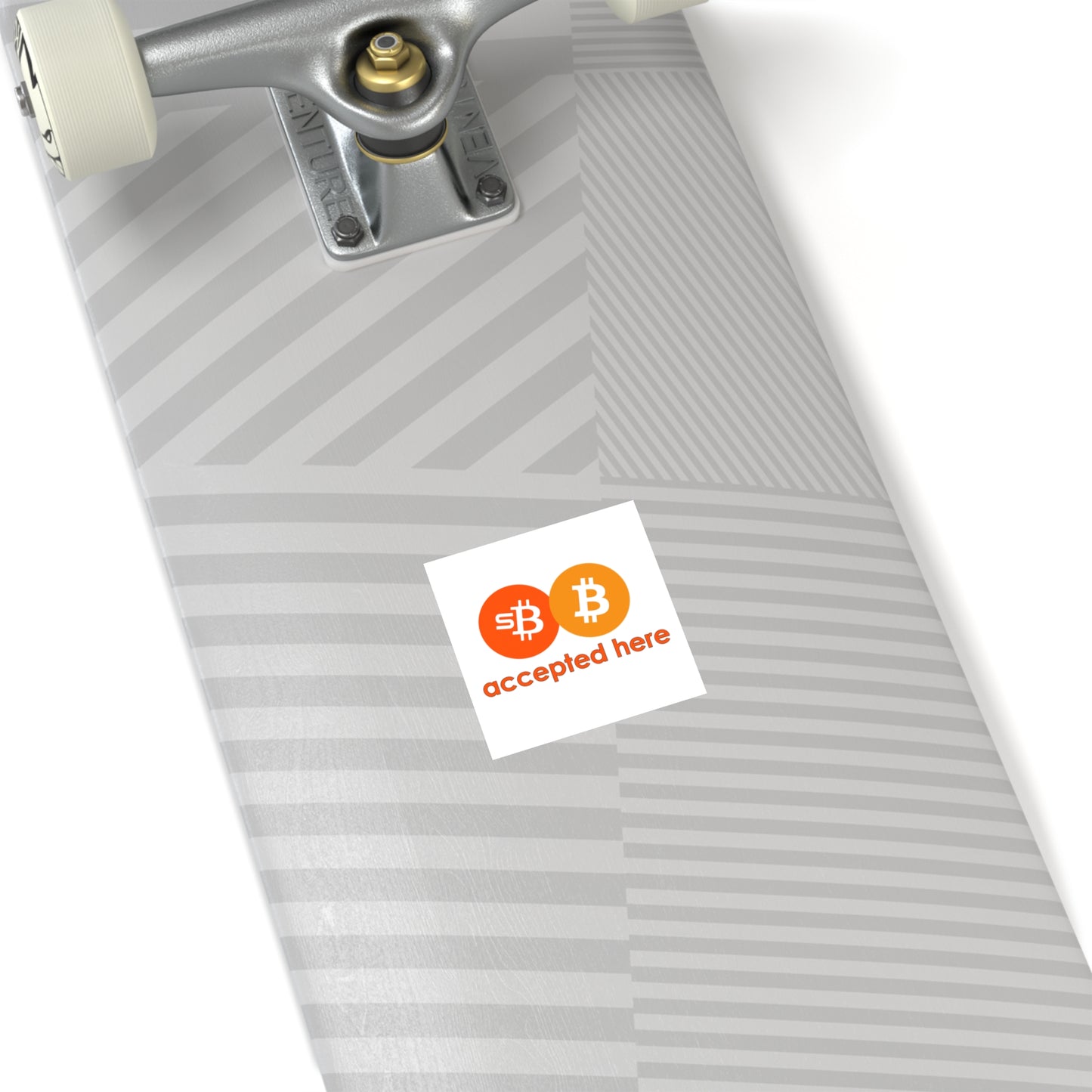 sBTC Bitcoin Accepted Here Indoor/Outdoor Square Sticker