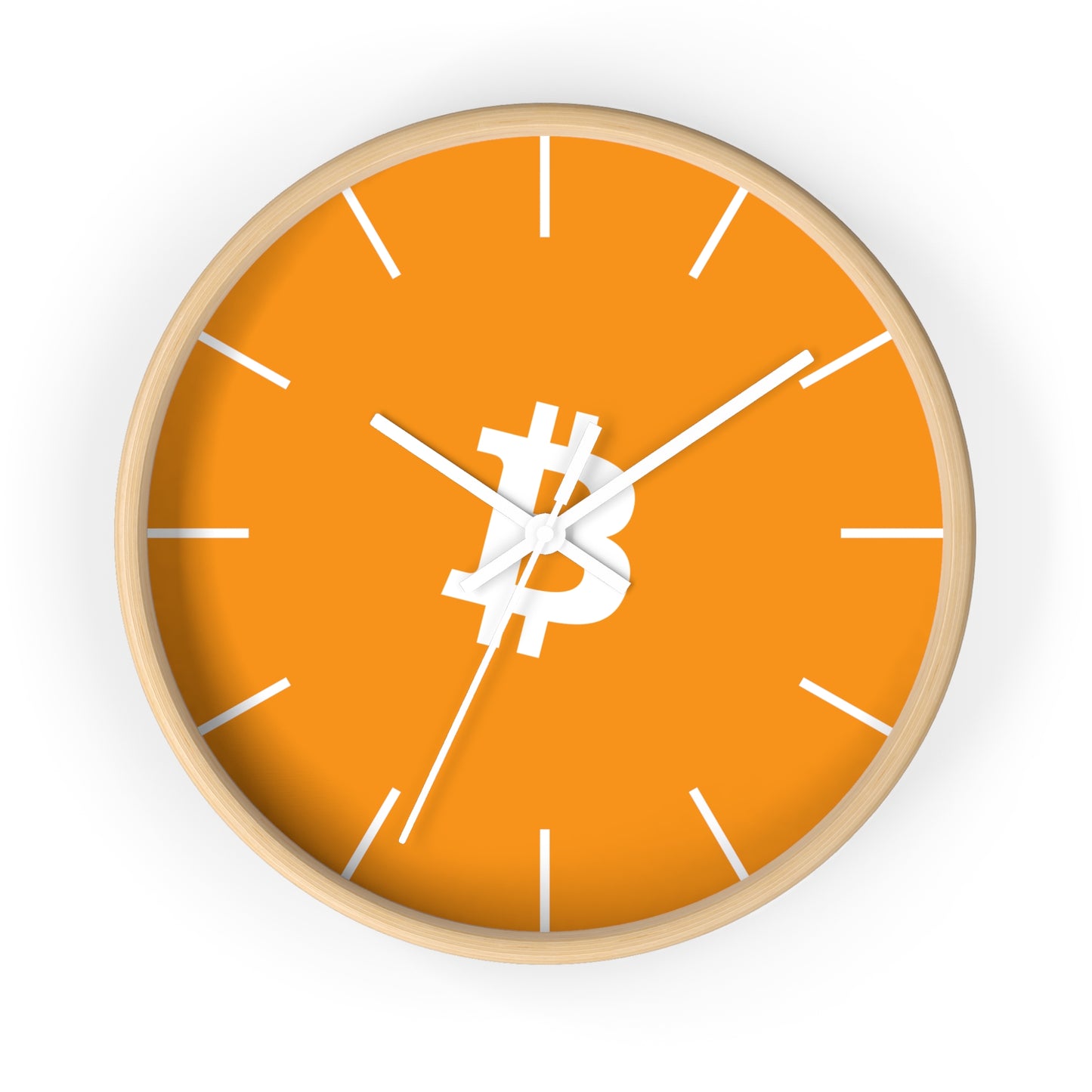 Vibrant Bitcoin Wall Clock with Modern Design
