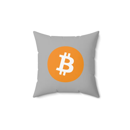 Bitcoin Inspired Spun Polyester Square Pillow