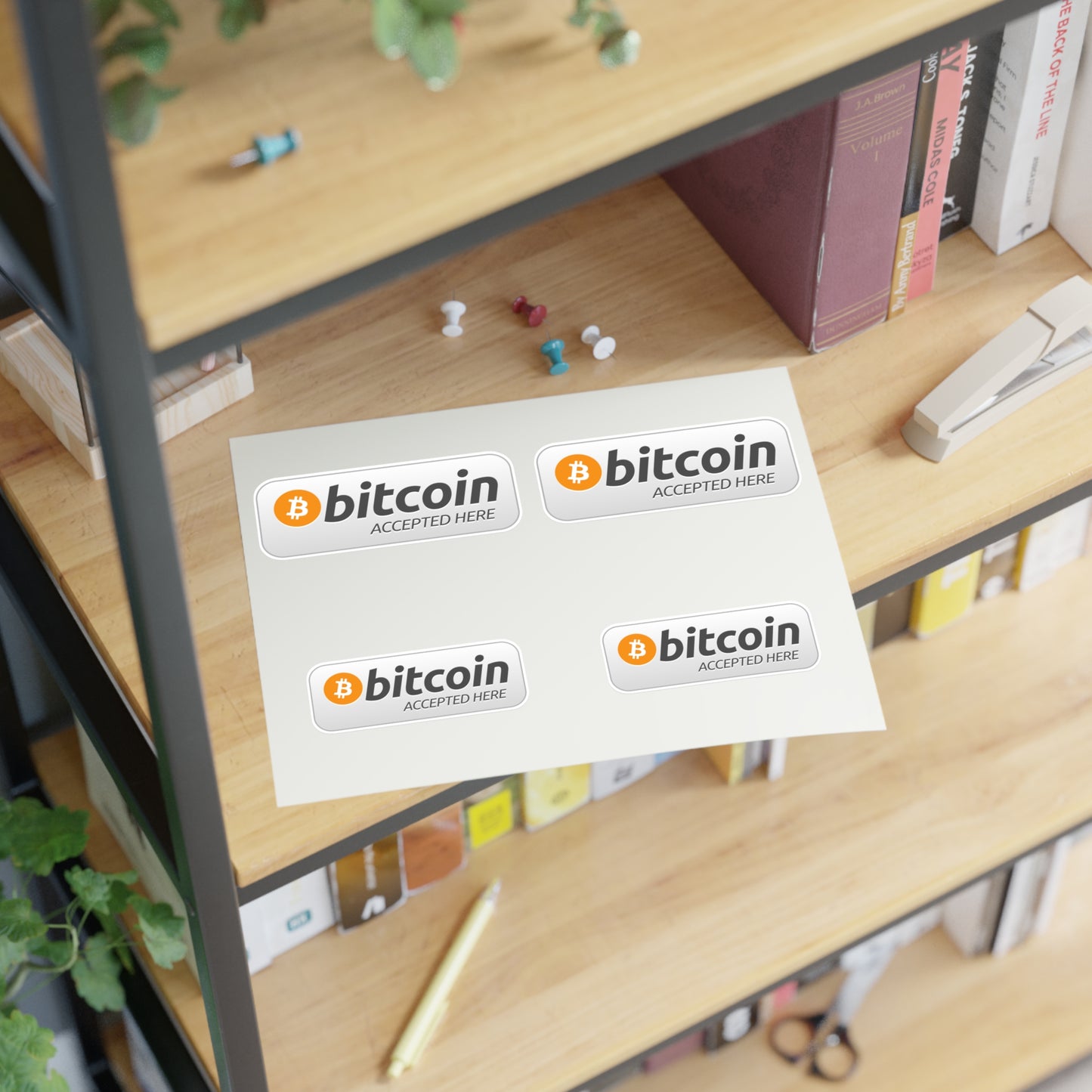 Accepted Here Bitcoin Sticker Sheet