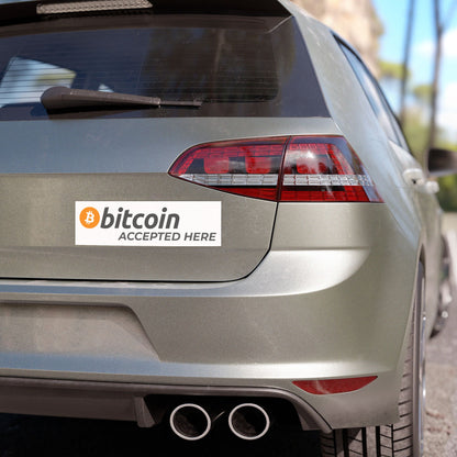 Bitcoin Accepted Here Car Magnet