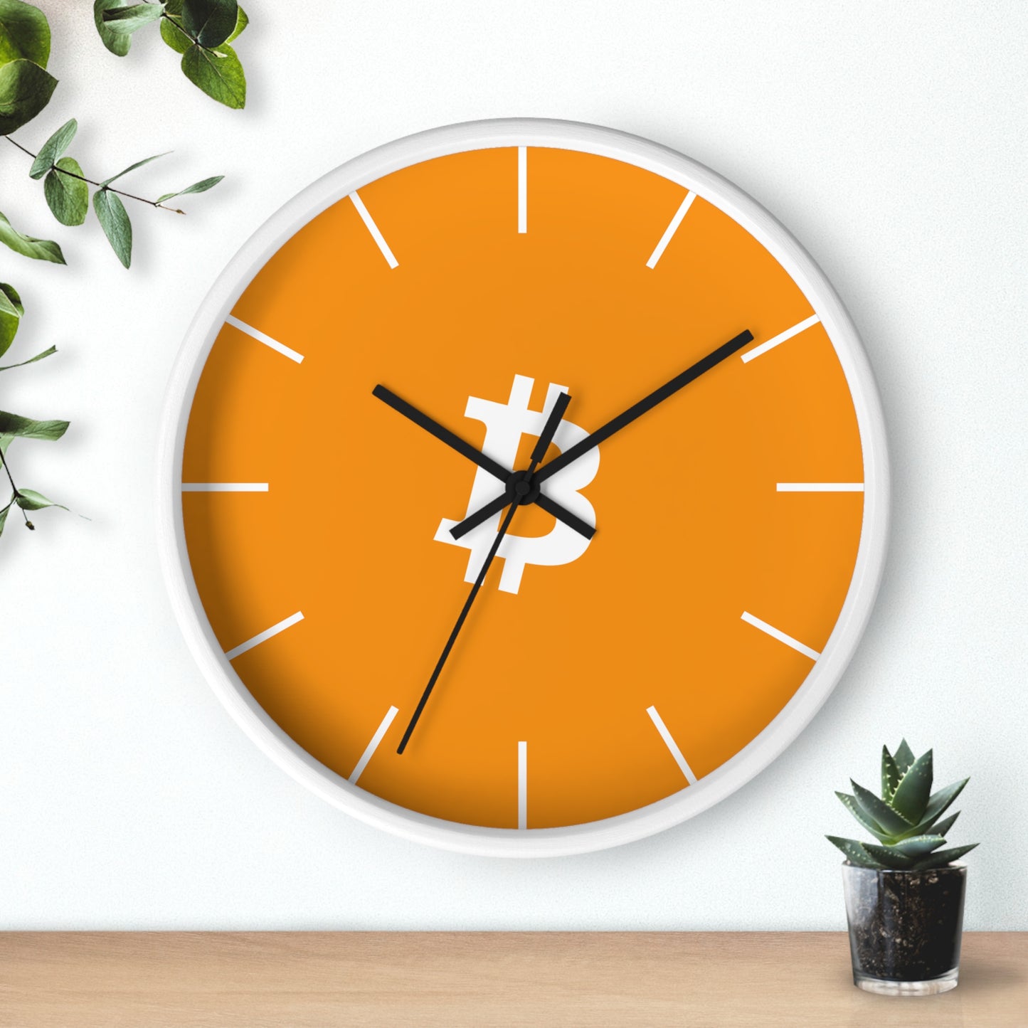 Vibrant Bitcoin Wall Clock with Modern Design