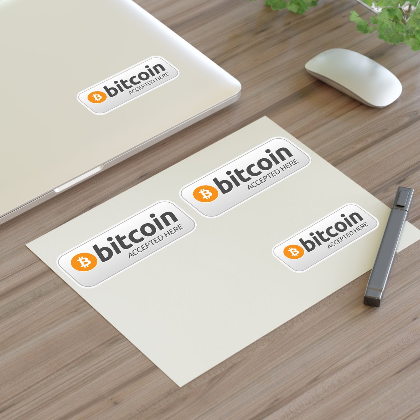 Accepted Here Bitcoin Sticker Sheet