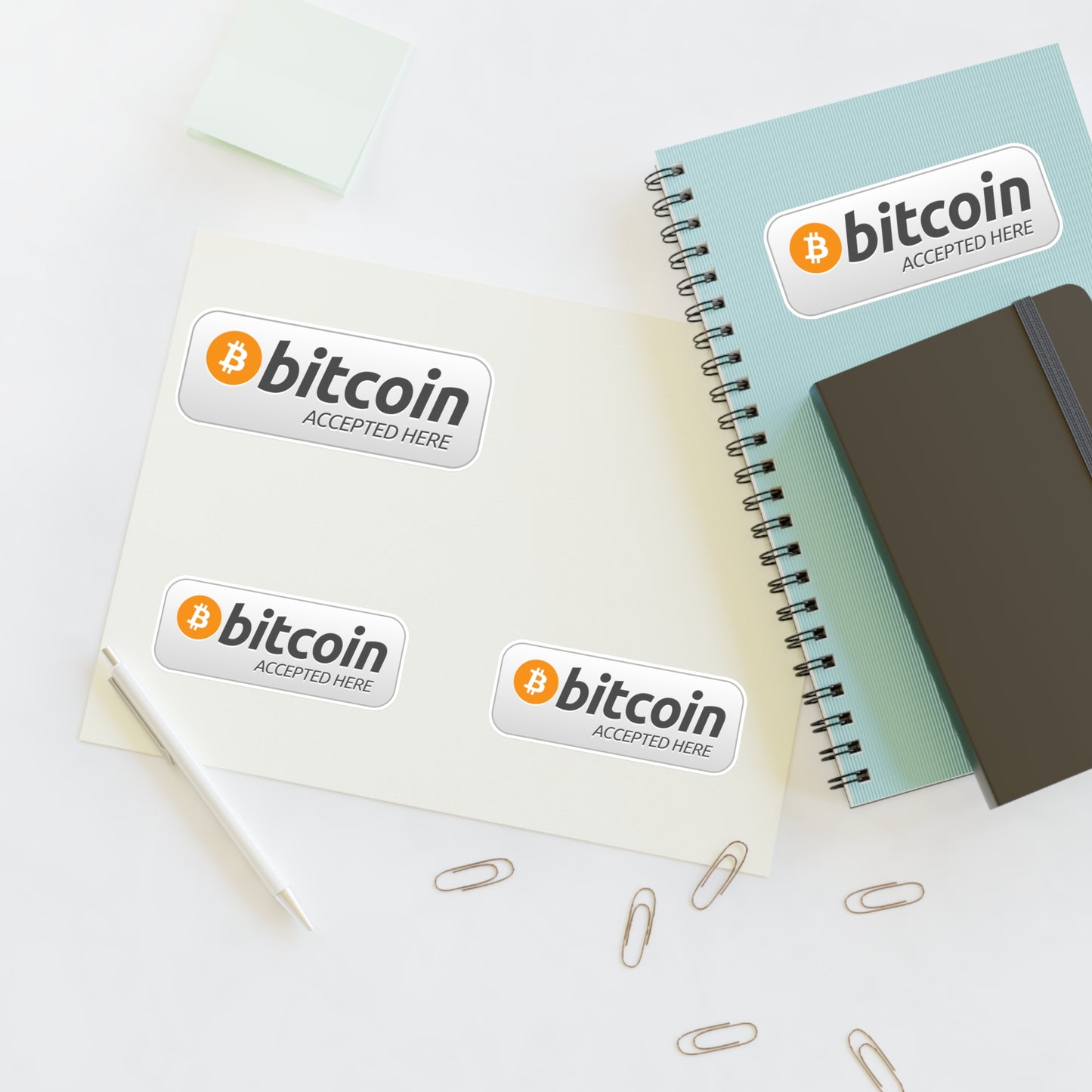 Accepted Here Bitcoin Sticker Sheet