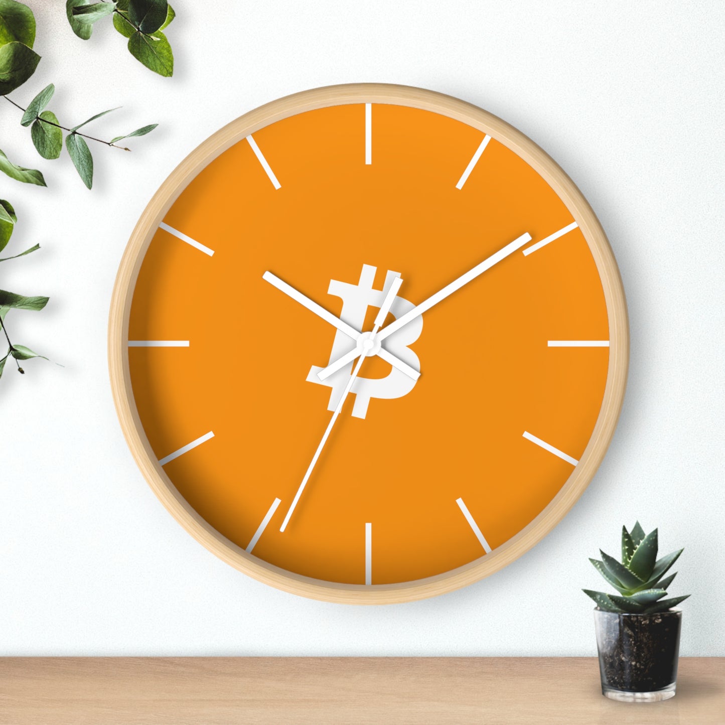 Vibrant Bitcoin Wall Clock with Modern Design