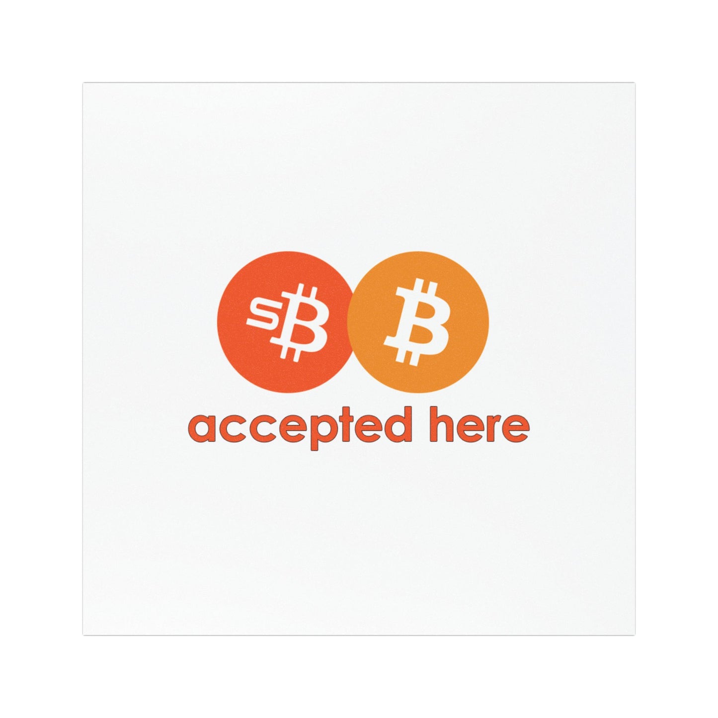 sBTC Bitcoin Accepted Here Car Magnet