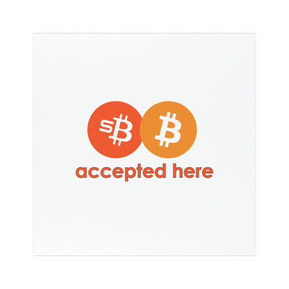 sBTC Bitcoin Accepted Here Car Magnet