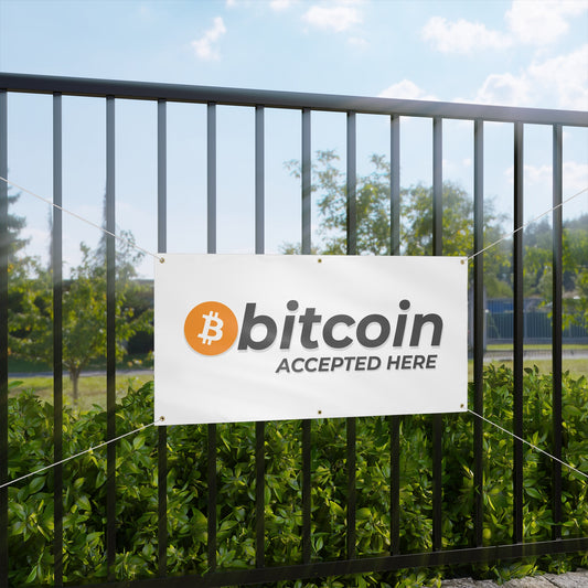 Bitcoin Accepted Here Banner