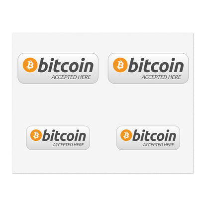 Accepted Here Bitcoin Sticker Sheet