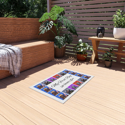 Outdoor Rug with 'My First Rug' Design